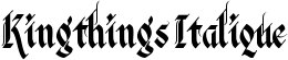 Kingthings Italique font